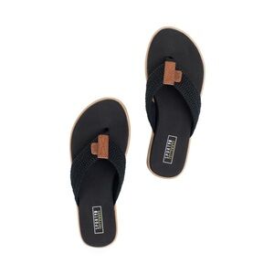 NEW Yellow Box Black Sarina Flip Flops size 8